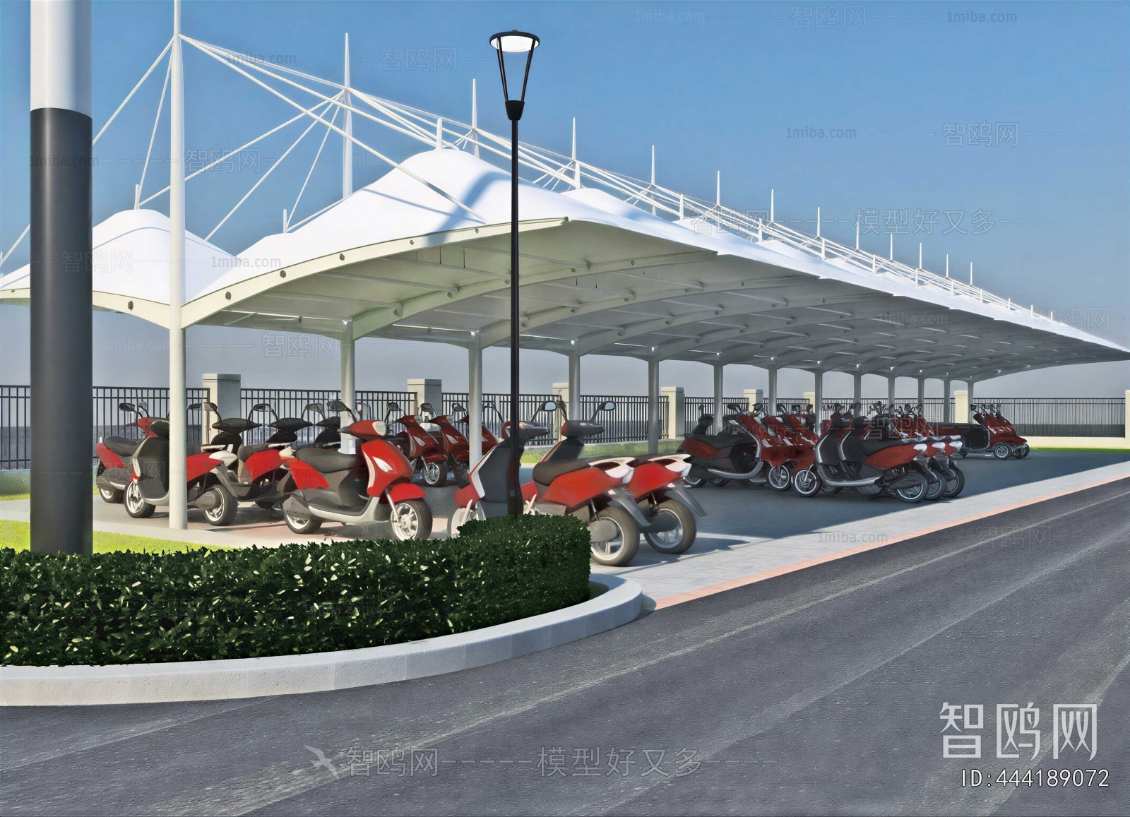 Modern Outdoor Parking Lot