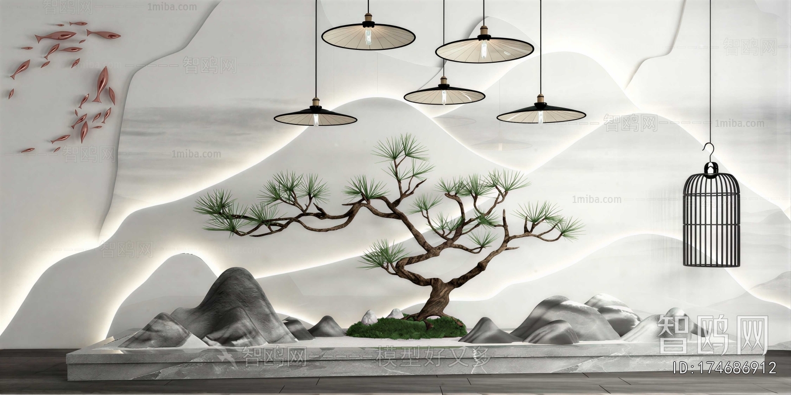 New Chinese Style Plant Landscaping
