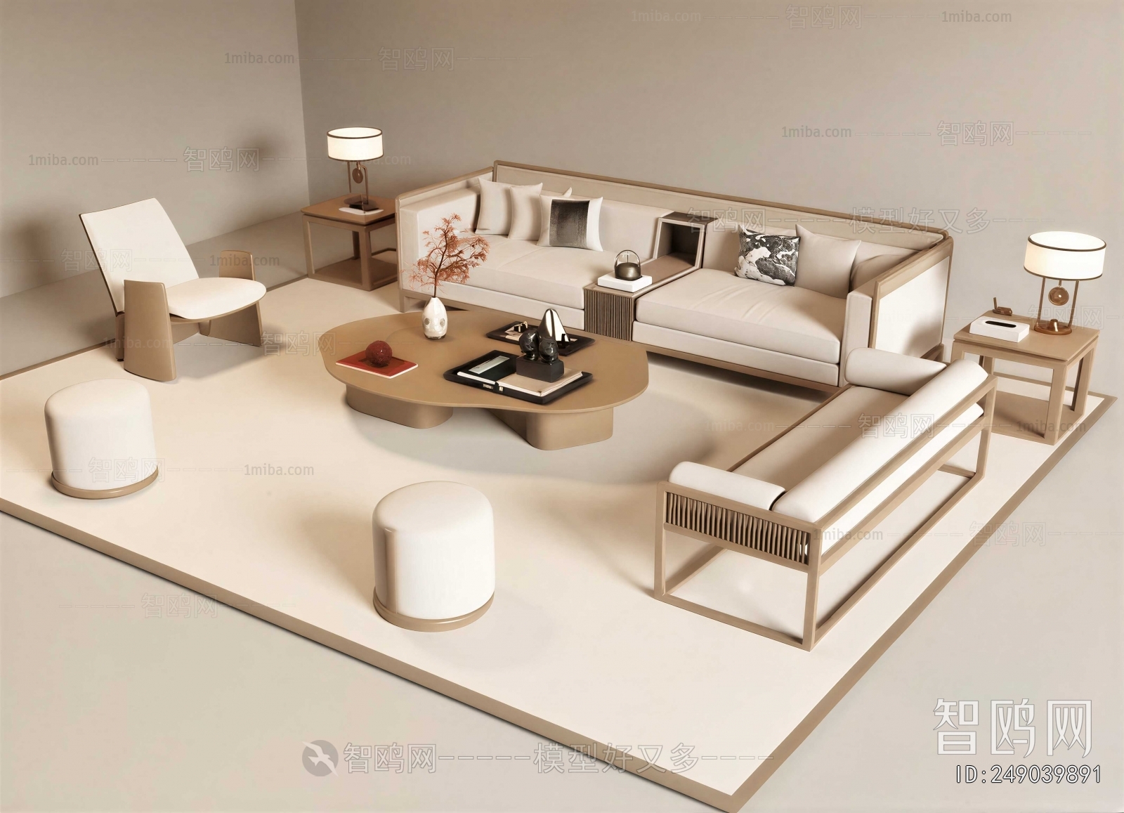 New Chinese Style Sofa Combination