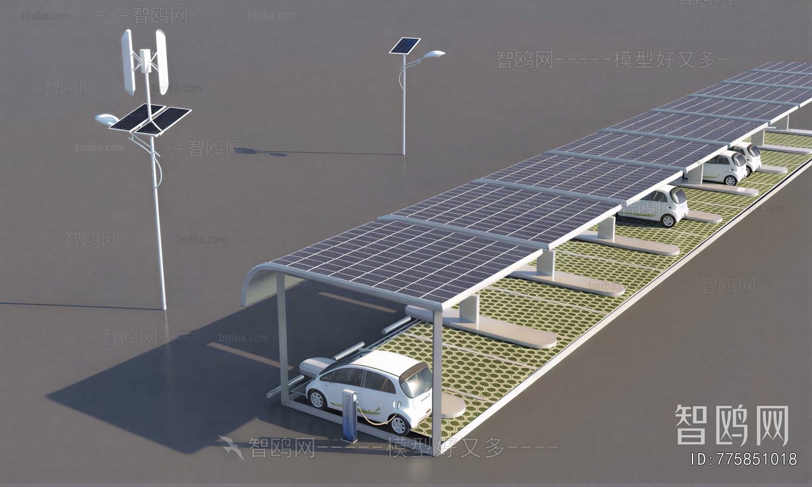 Modern Outdoor Parking Lot