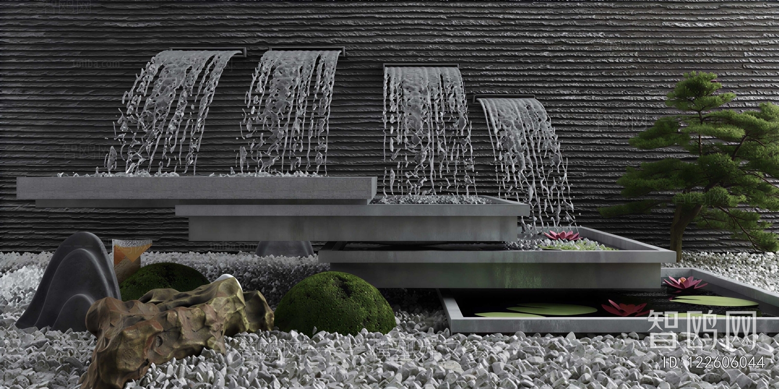 Modern Rockery Waterscape