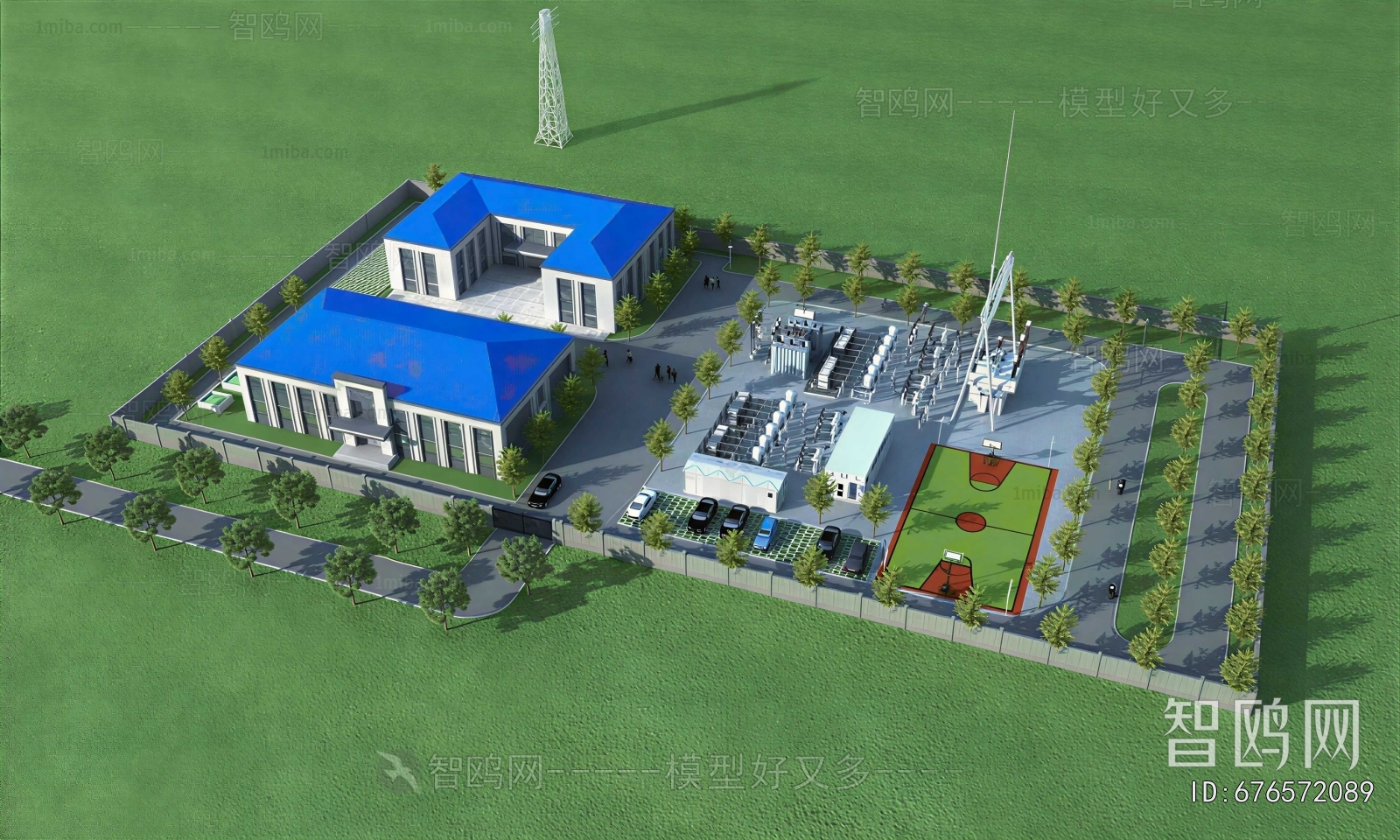 Modern Architectural Bird's-eye View Planning