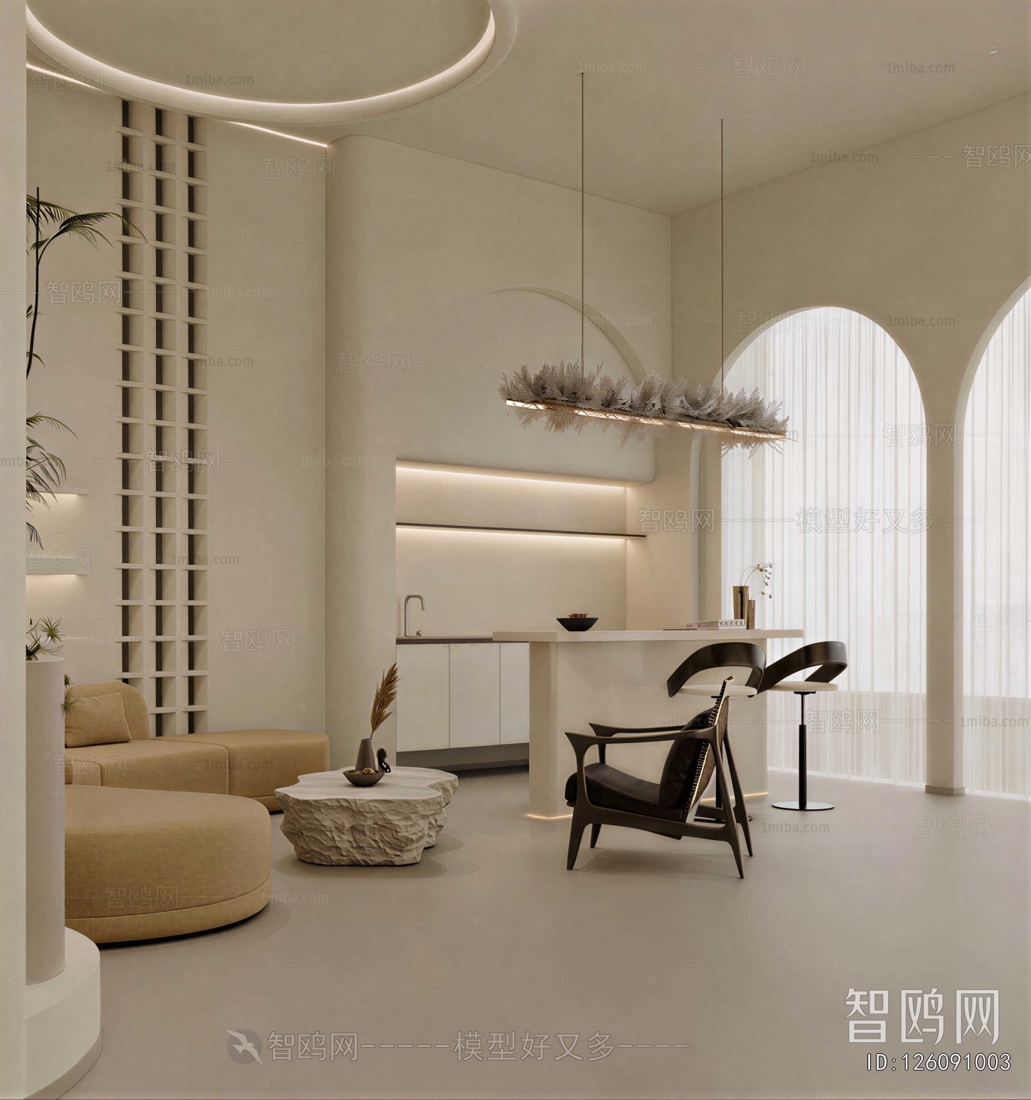 Wabi-sabi Style A Living Room