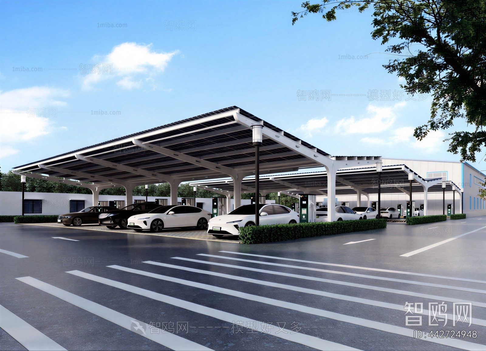 Modern Outdoor Parking Lot