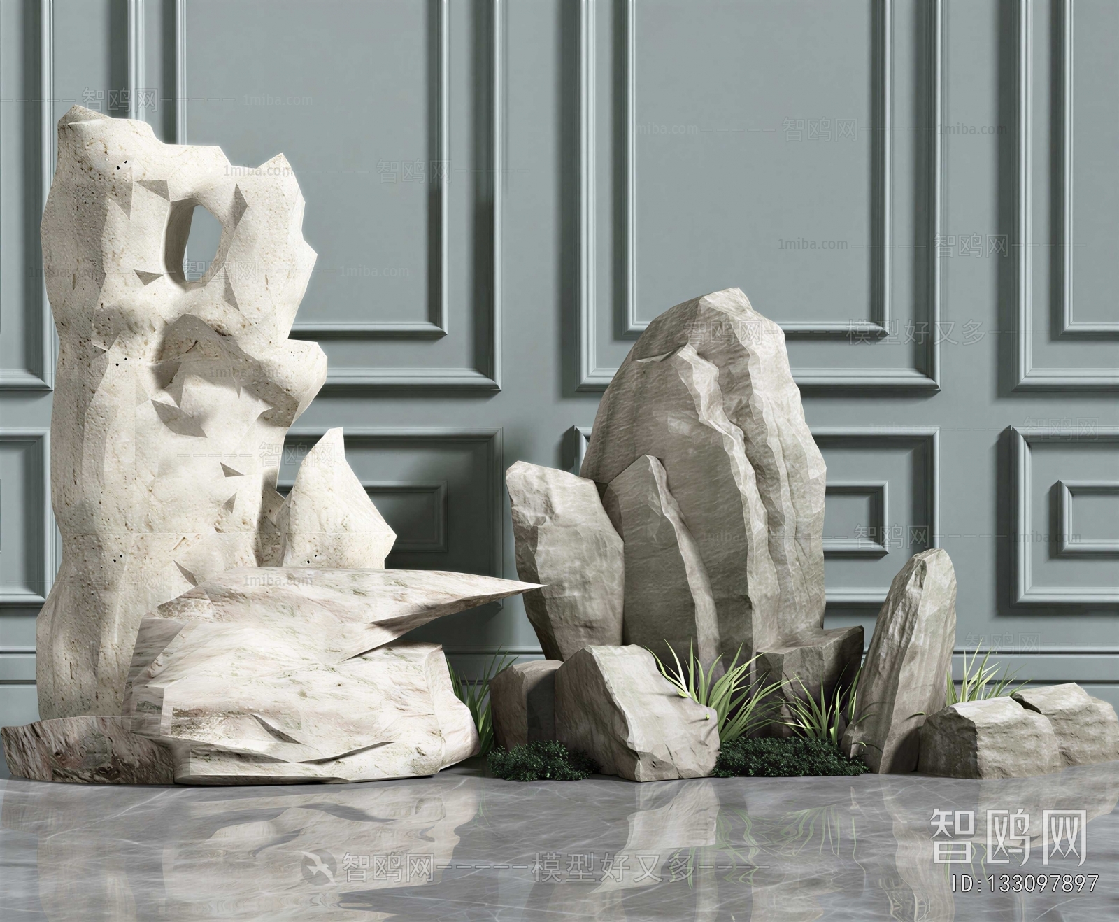 Modern Rockery Waterscape