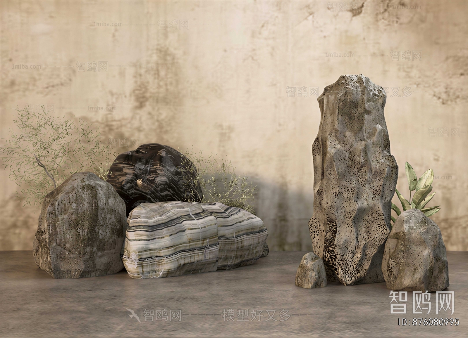 New Chinese Style Rockery Waterscape