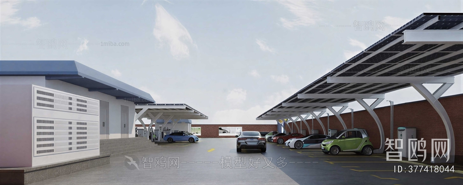 Modern Outdoor Parking Lot