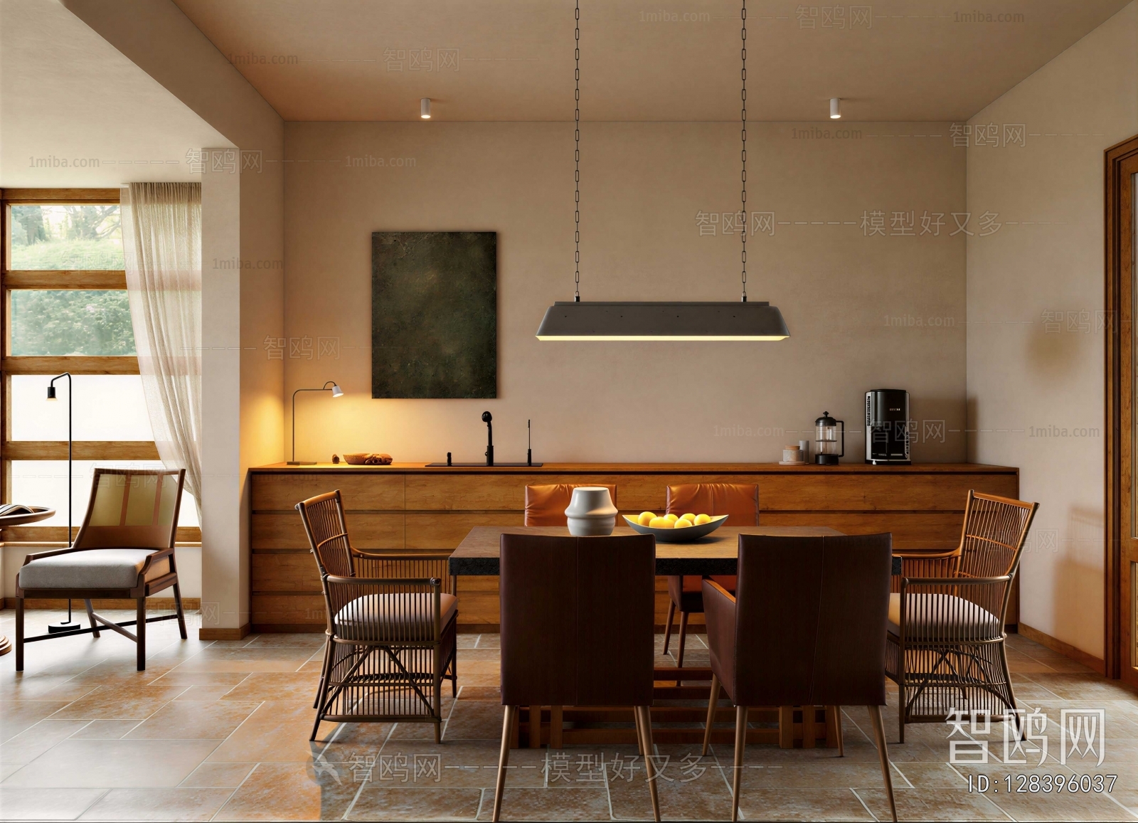 Wabi-sabi Style Dining Room
