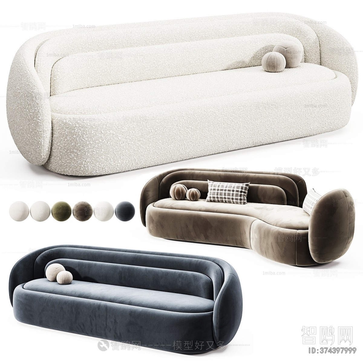 Modern Curved Sofa
