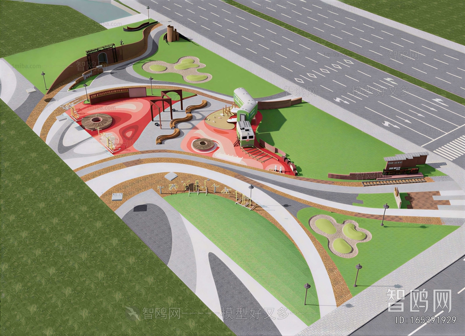 Modern Park Landscape