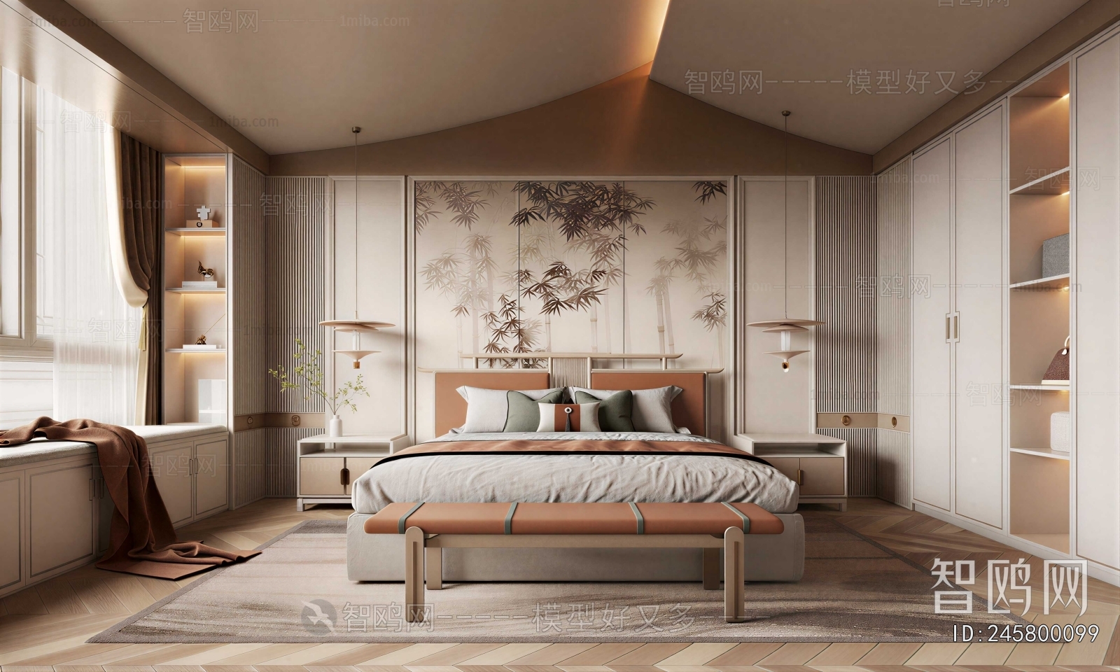 New Chinese Style Bedroom