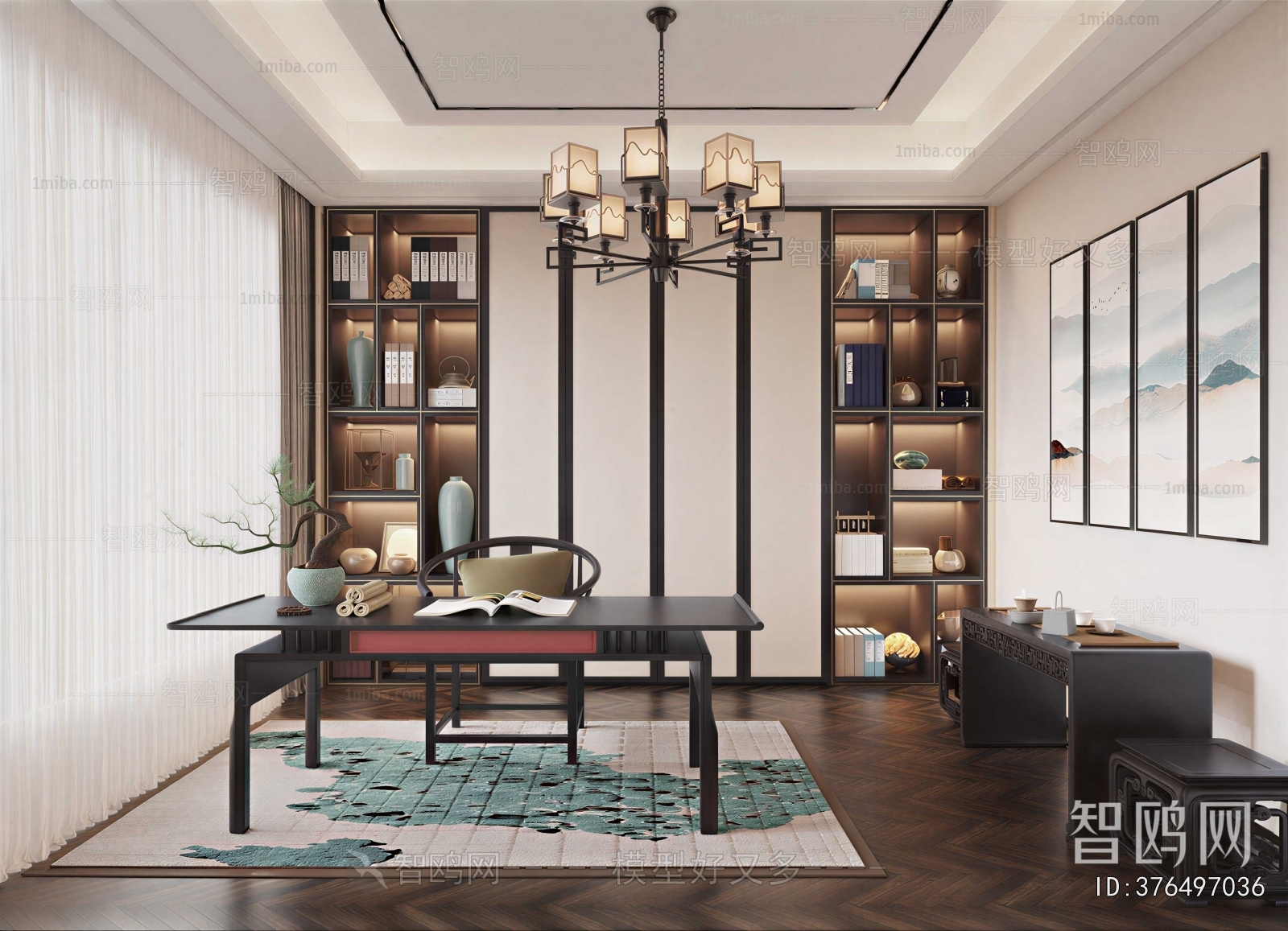 New Chinese Style Study Space