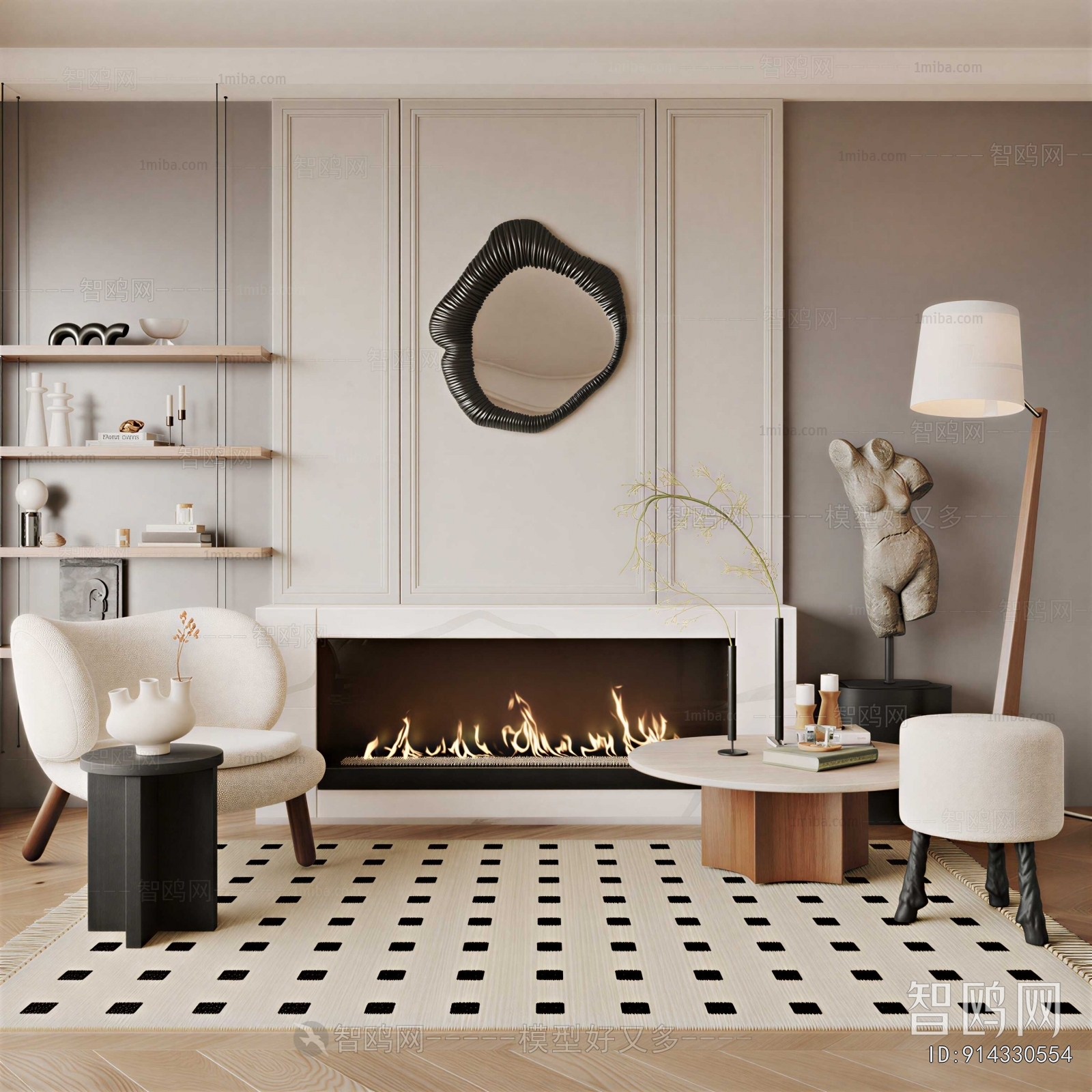 French Style Fireplace