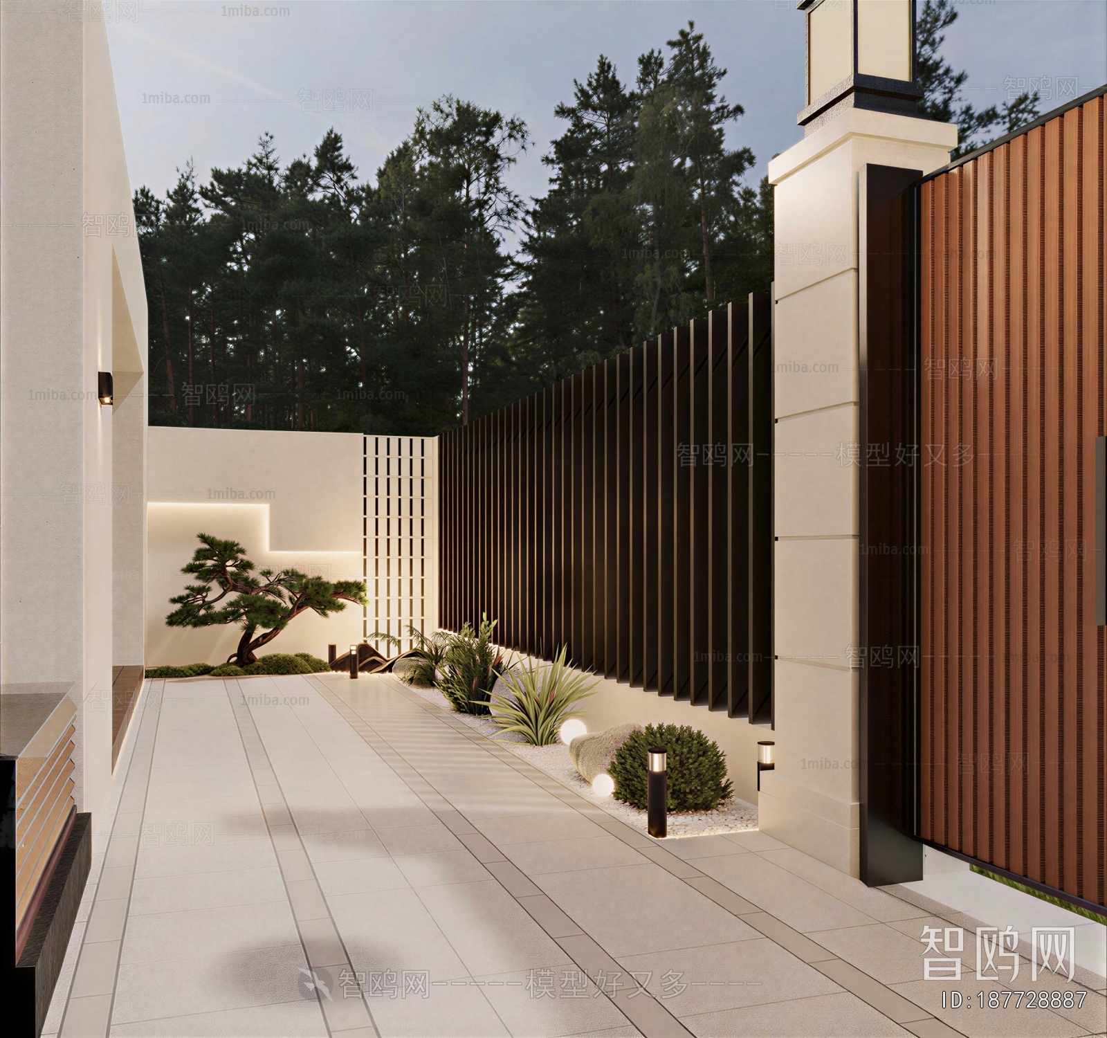 Modern Courtyard/landscape