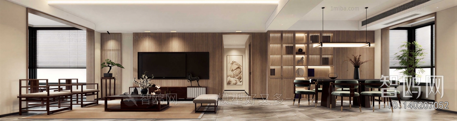 New Chinese Style A Living Room
