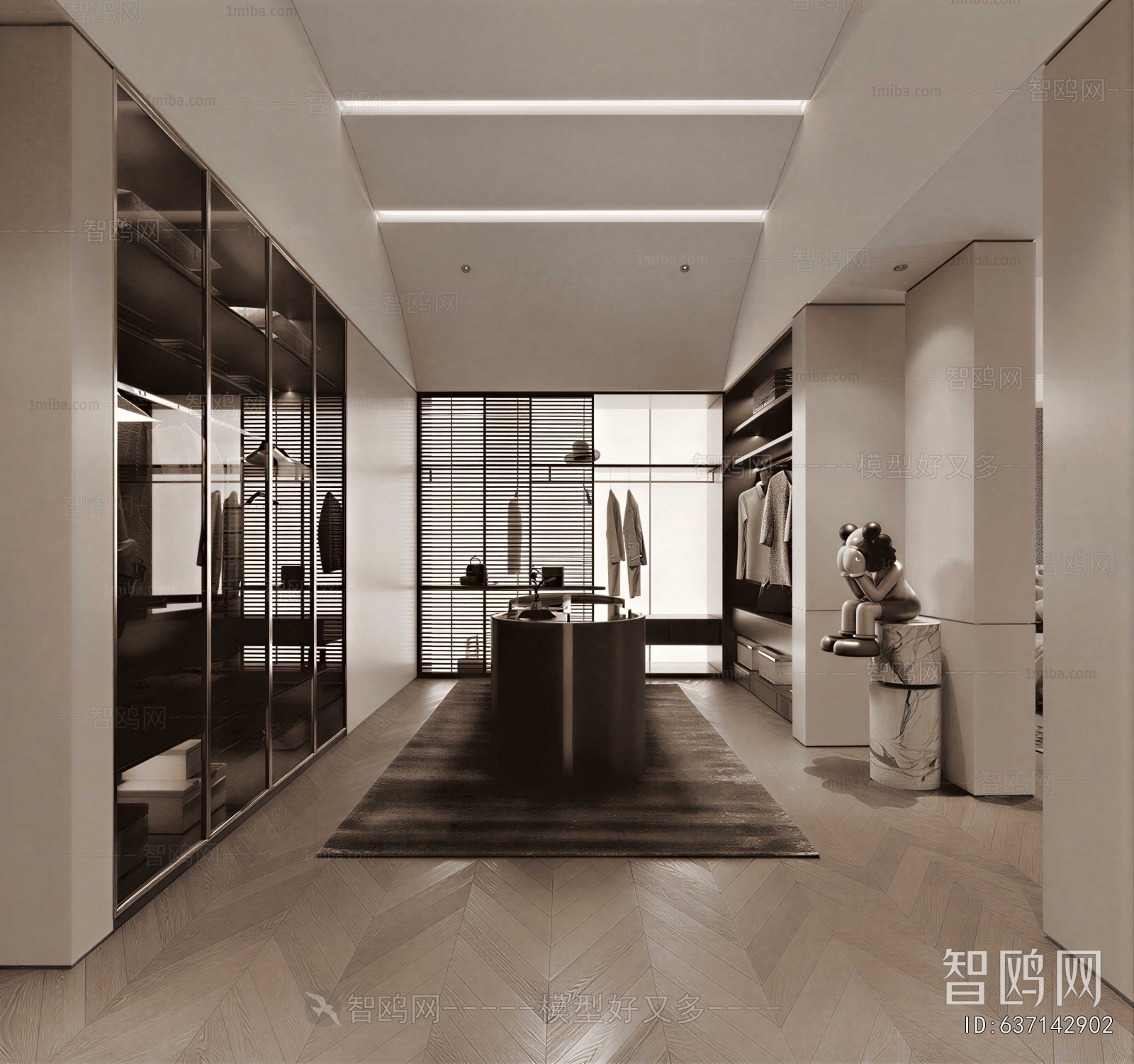 Modern Clothes Storage Area
