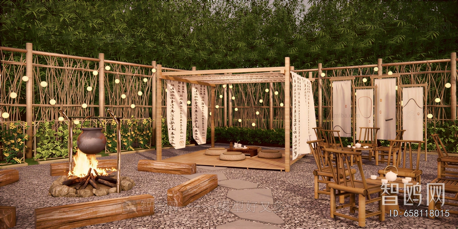 New Chinese Style Courtyard/landscape