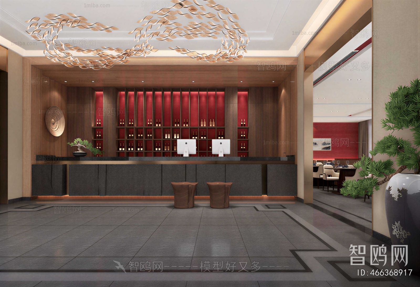 New Chinese Style Lobby Hall