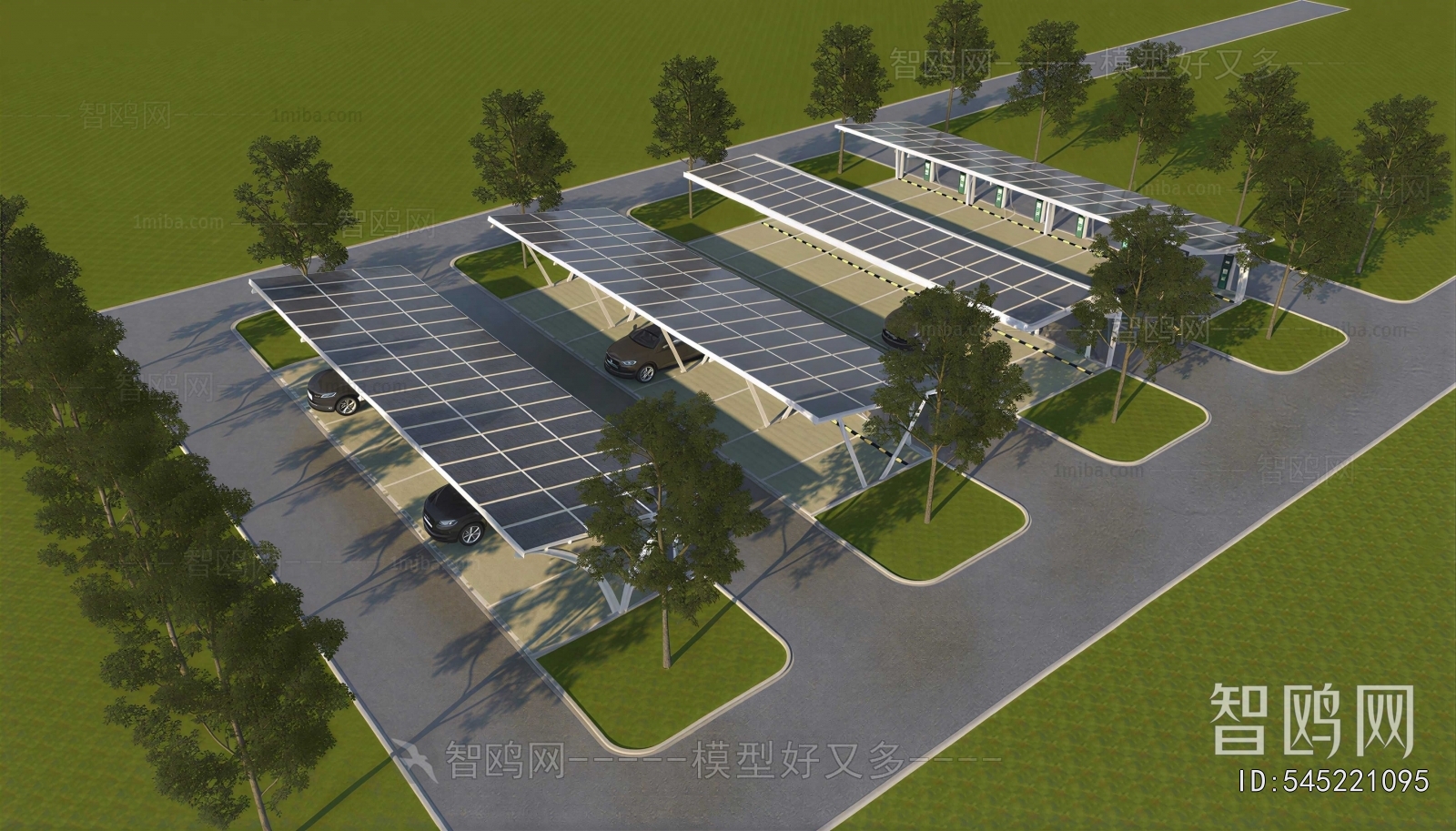 Modern Outdoor Parking Lot