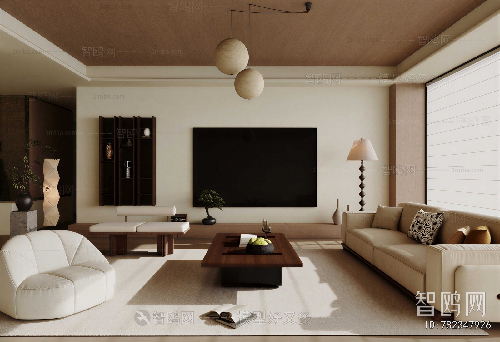 New Chinese Style A Living Room