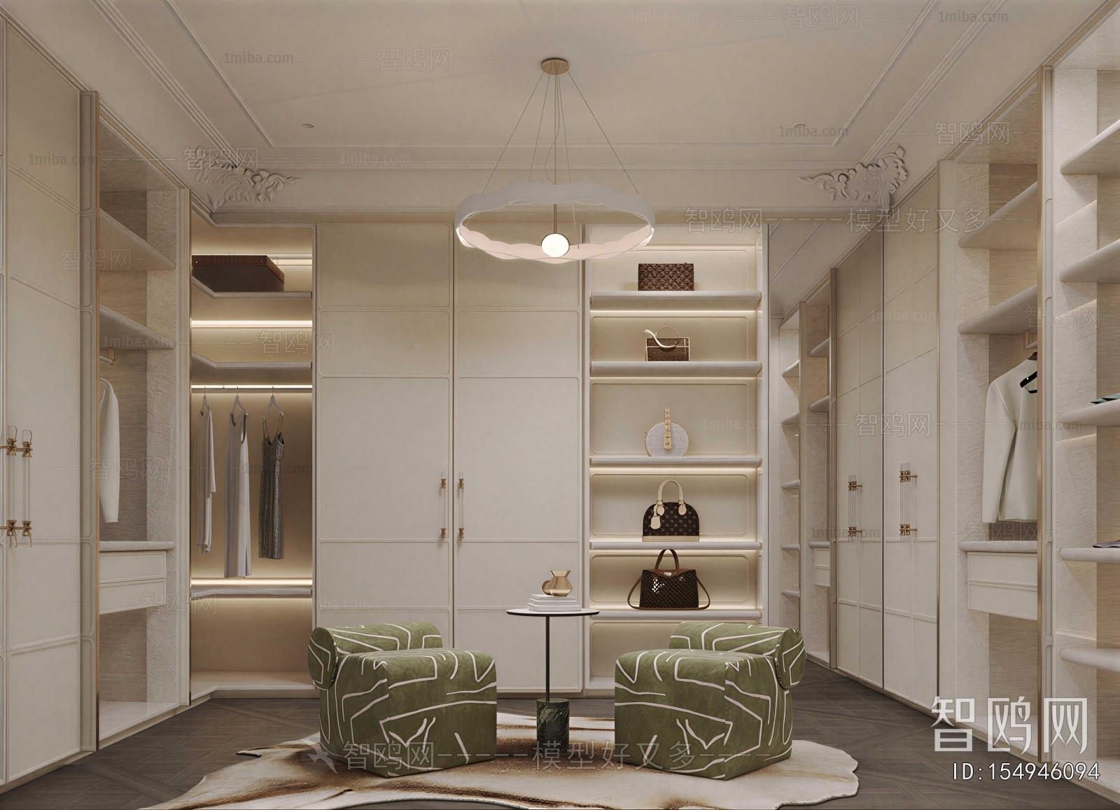 French Style Clothes Storage Area