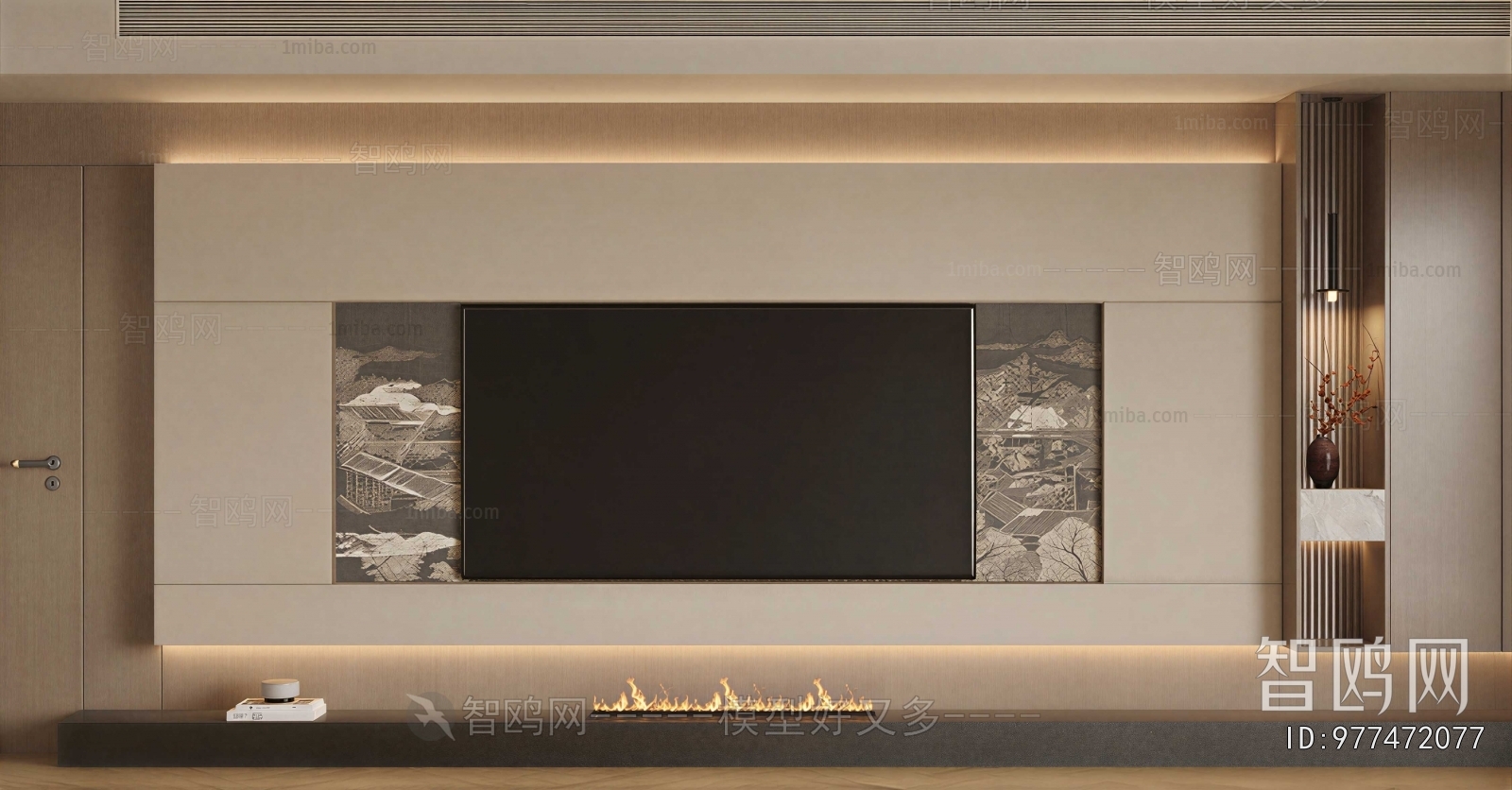 New Chinese Style TV Wall