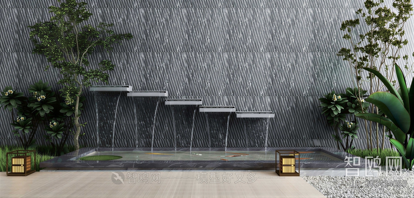 Modern Rockery Waterscape