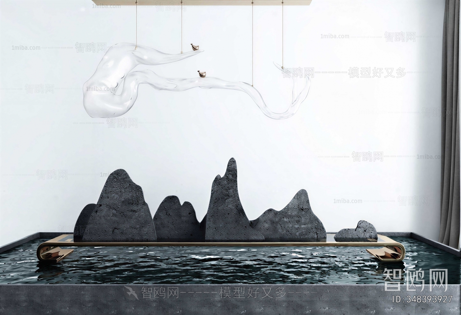 New Chinese Style Rockery Waterscape