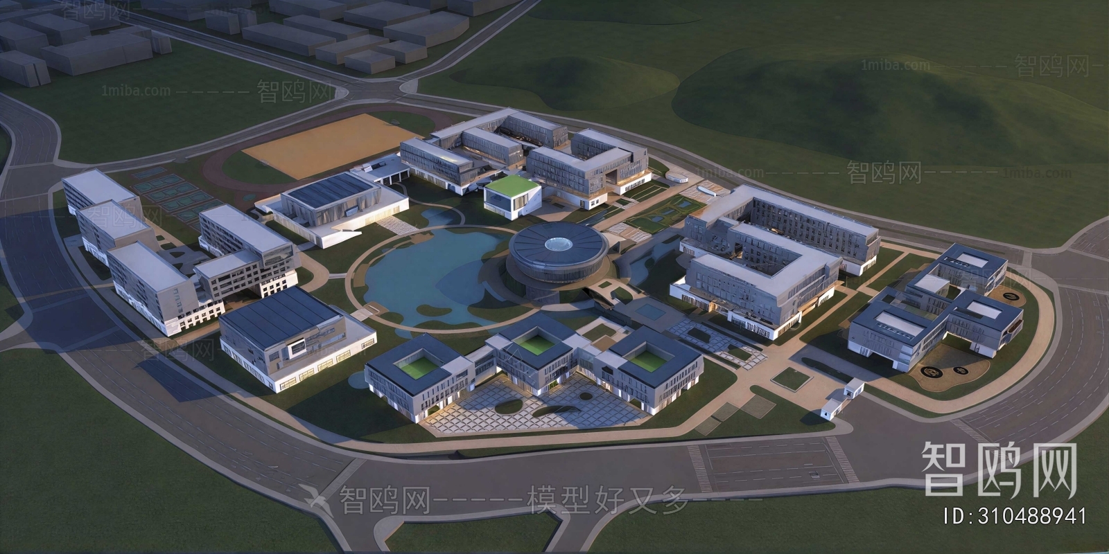 Modern Architectural Bird's-eye View Planning