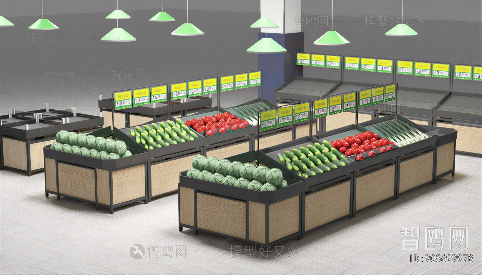 Modern Supermarket Shelf