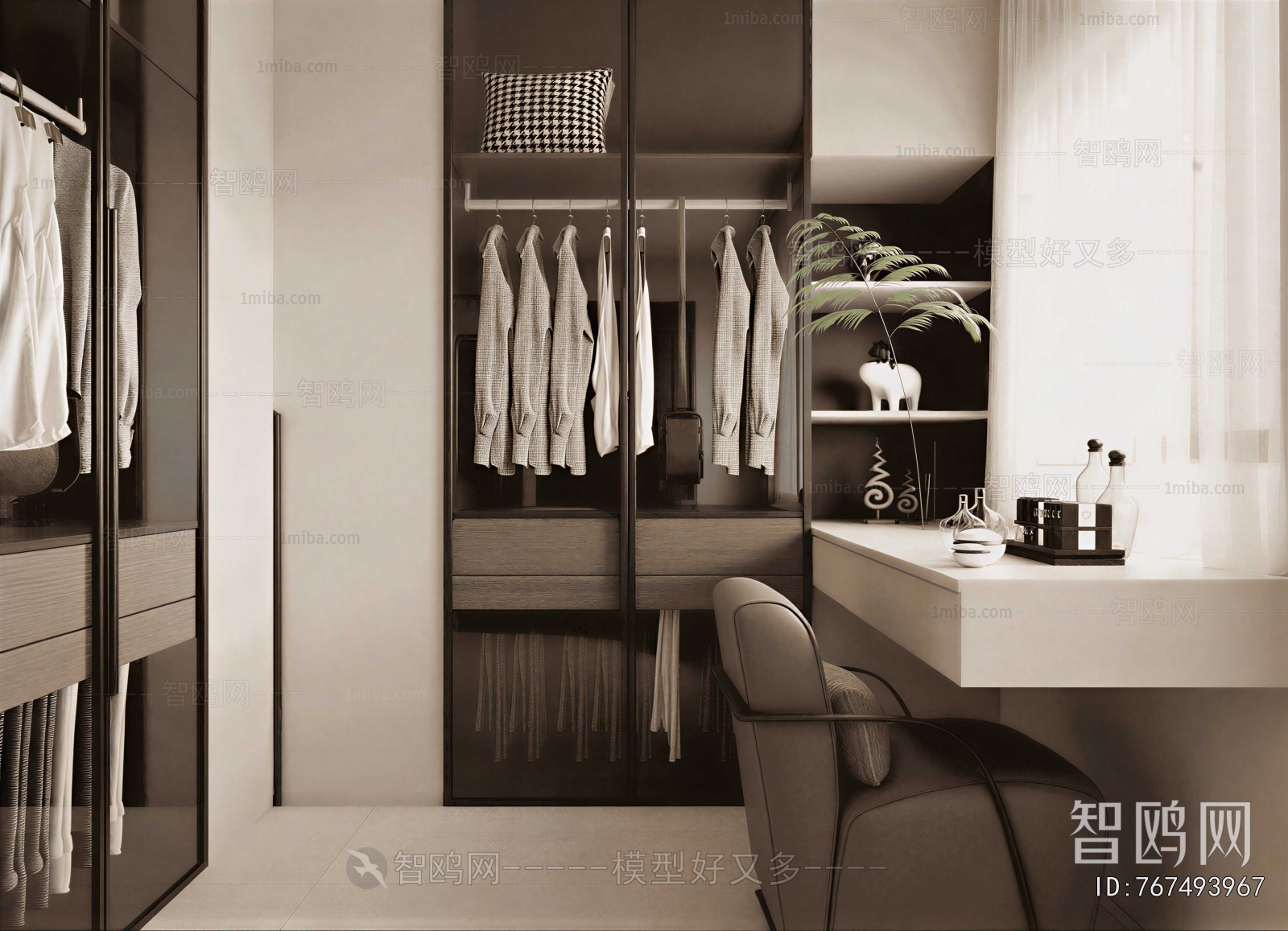 Modern Clothes Storage Area