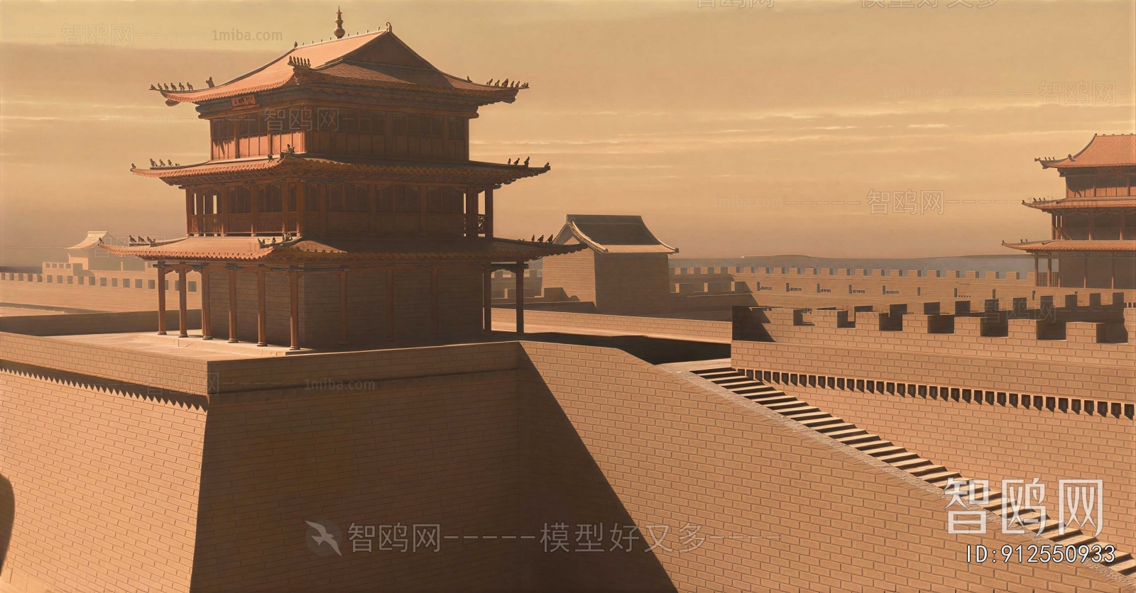 New Chinese Style Ancient Architectural Buildings