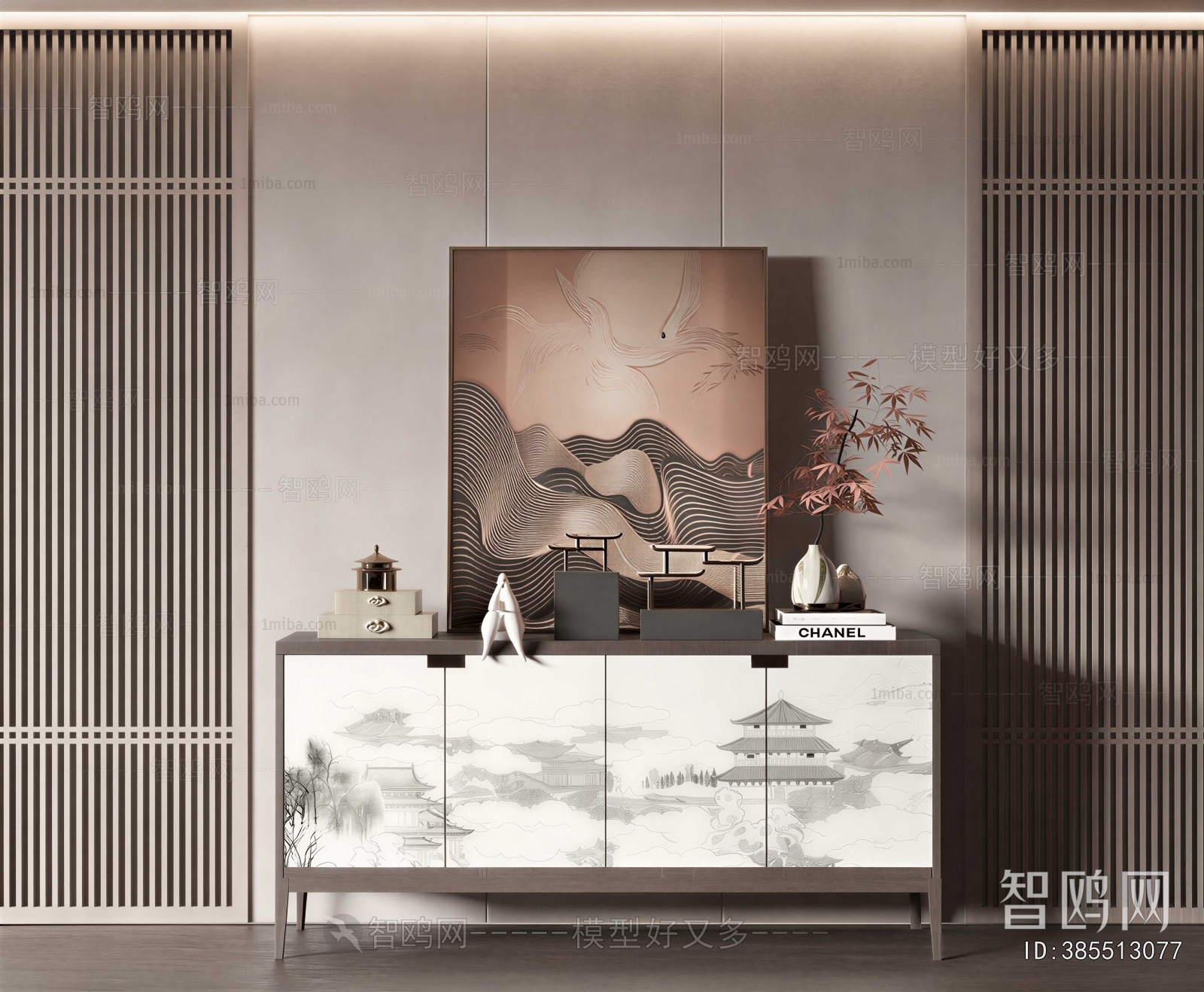 New Chinese Style Entrance Cabinet