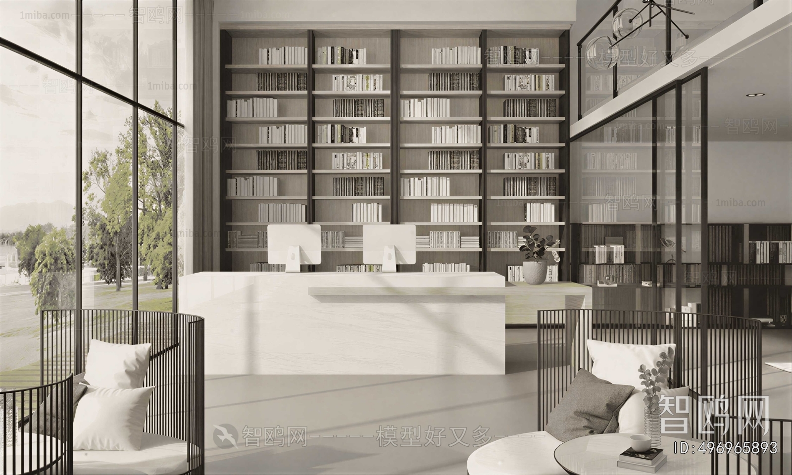 Modern Office Reception Desk