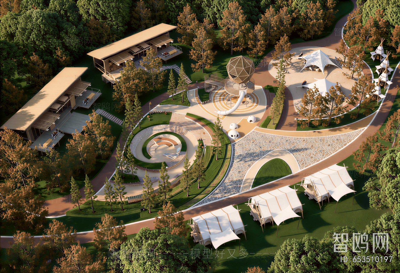Modern Park Landscape