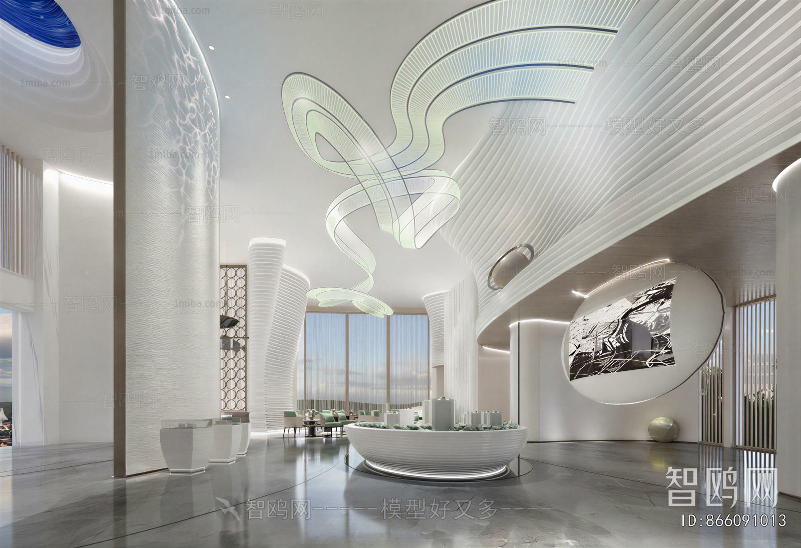 Modern Office Reception Desk