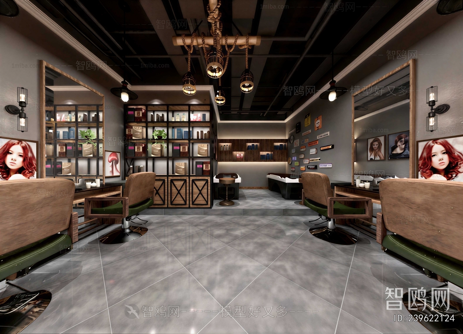 Industrial Style Barbershop