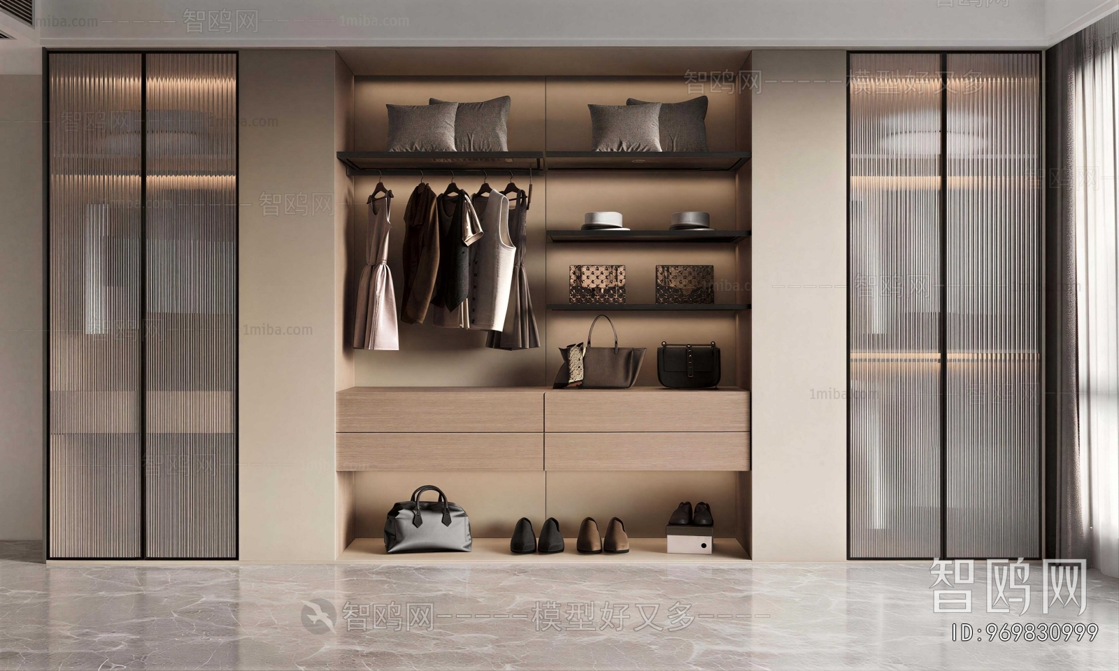 Modern Clothes Storage Area