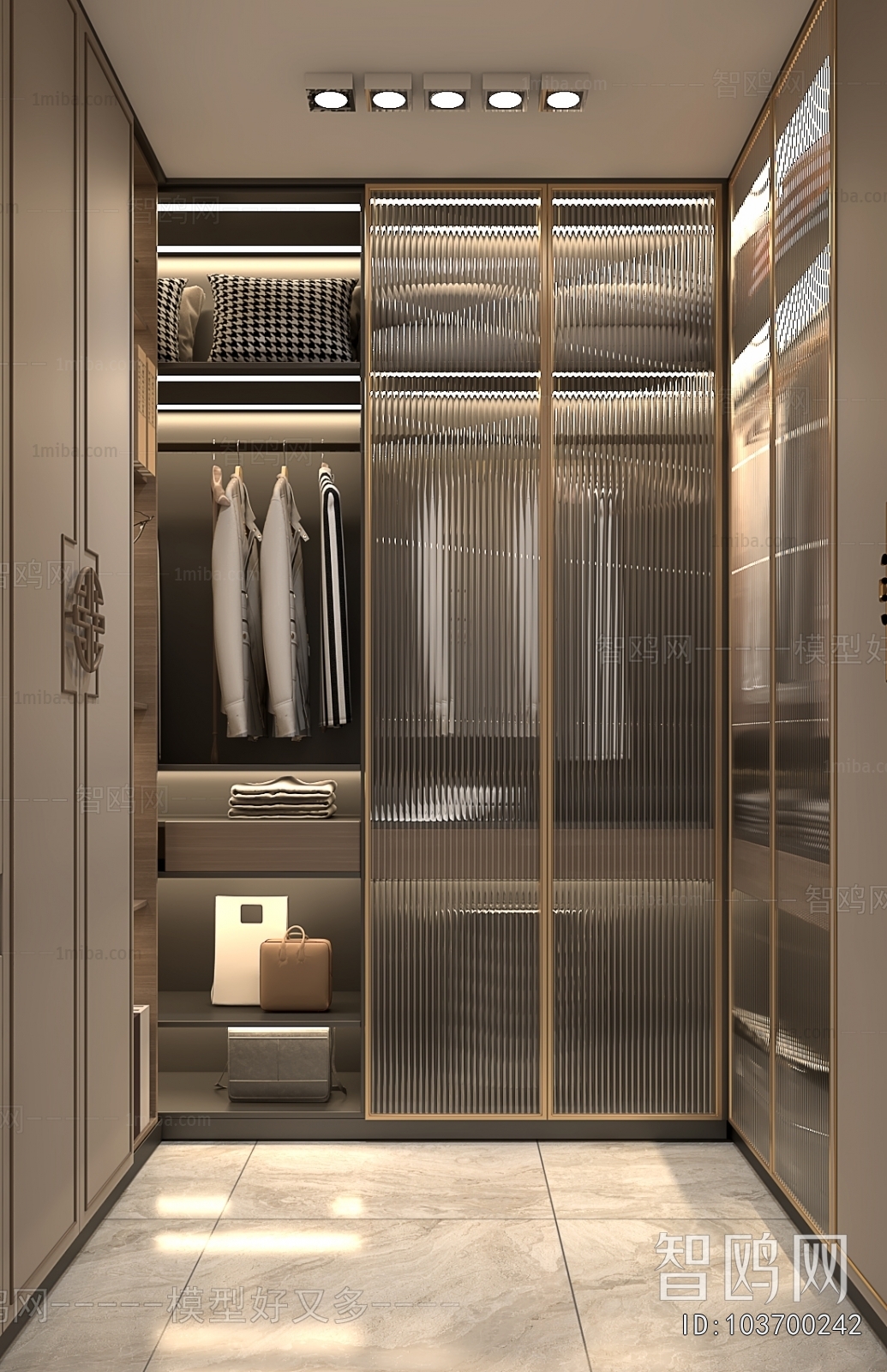 New Chinese Style Clothes Storage Area