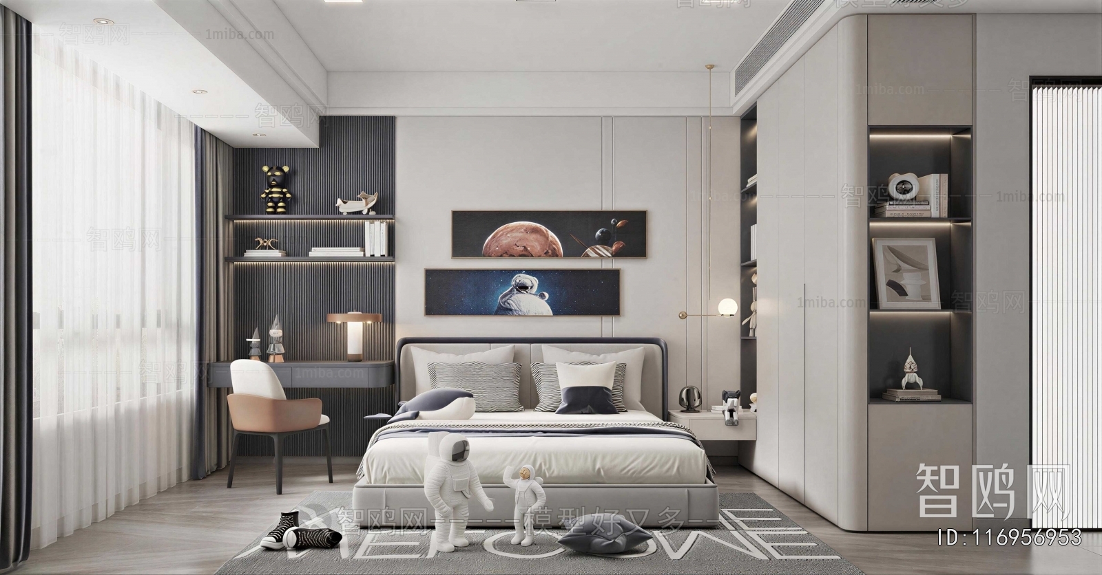 Modern Boy's Room And Son's Room