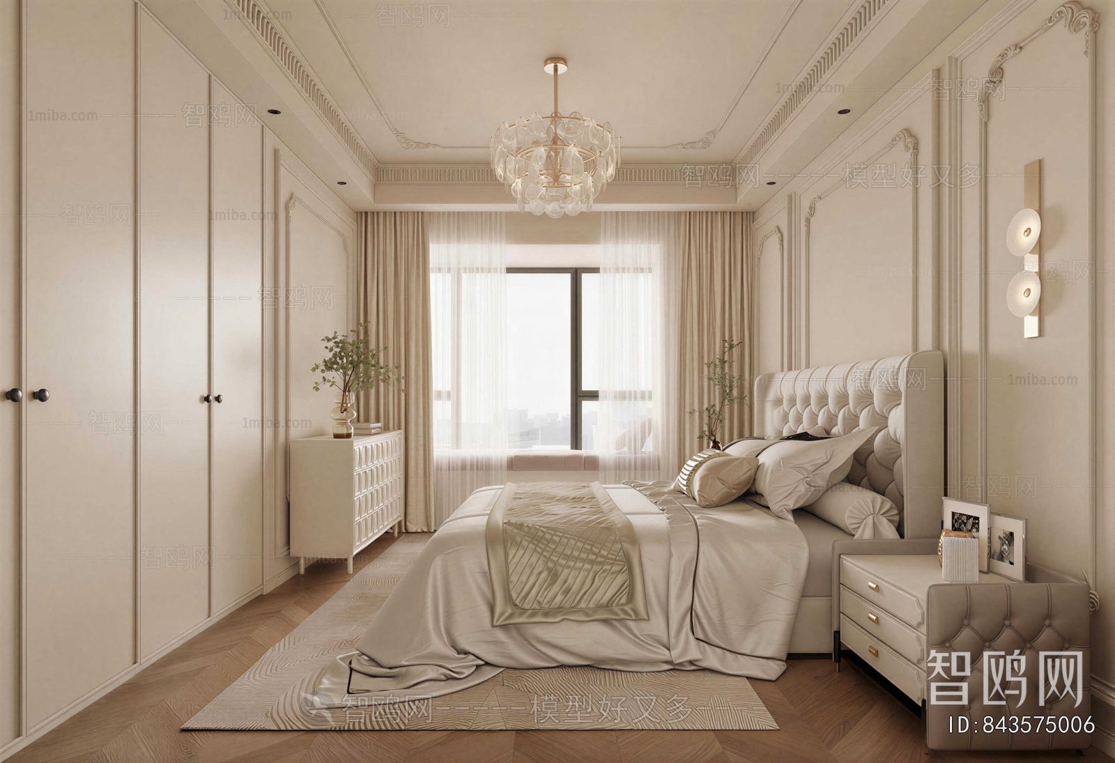 Simple European Style Bedroom