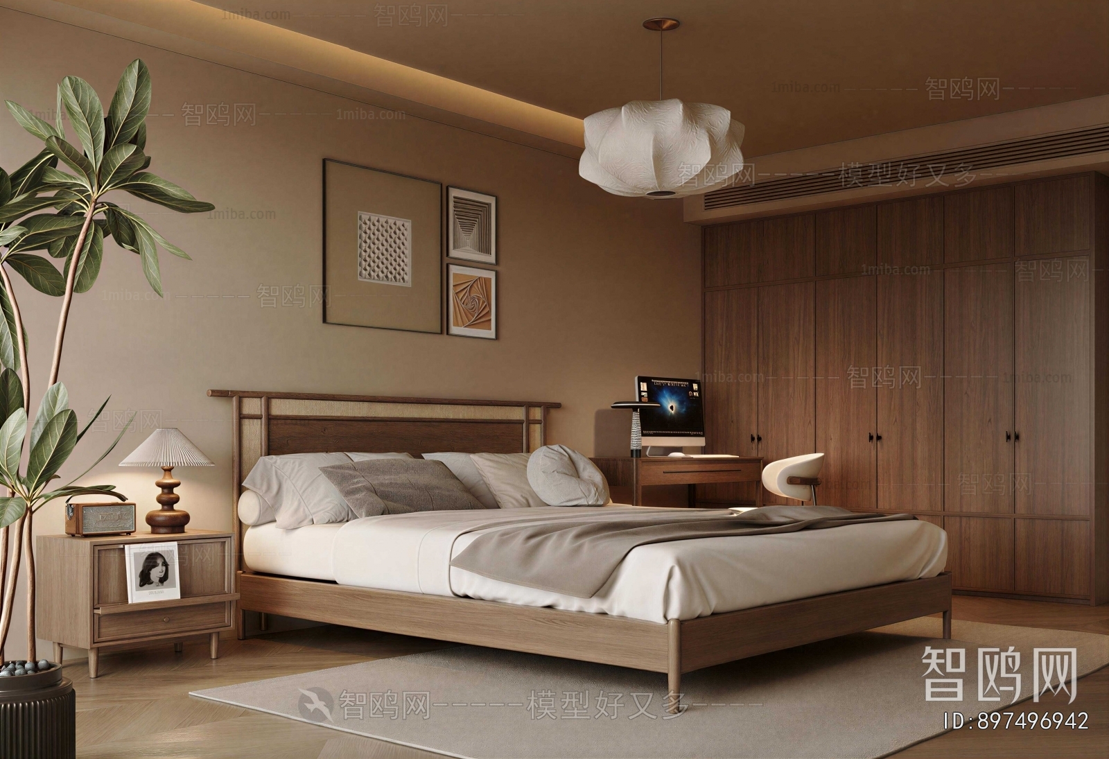 Wabi-sabi Style Bedroom