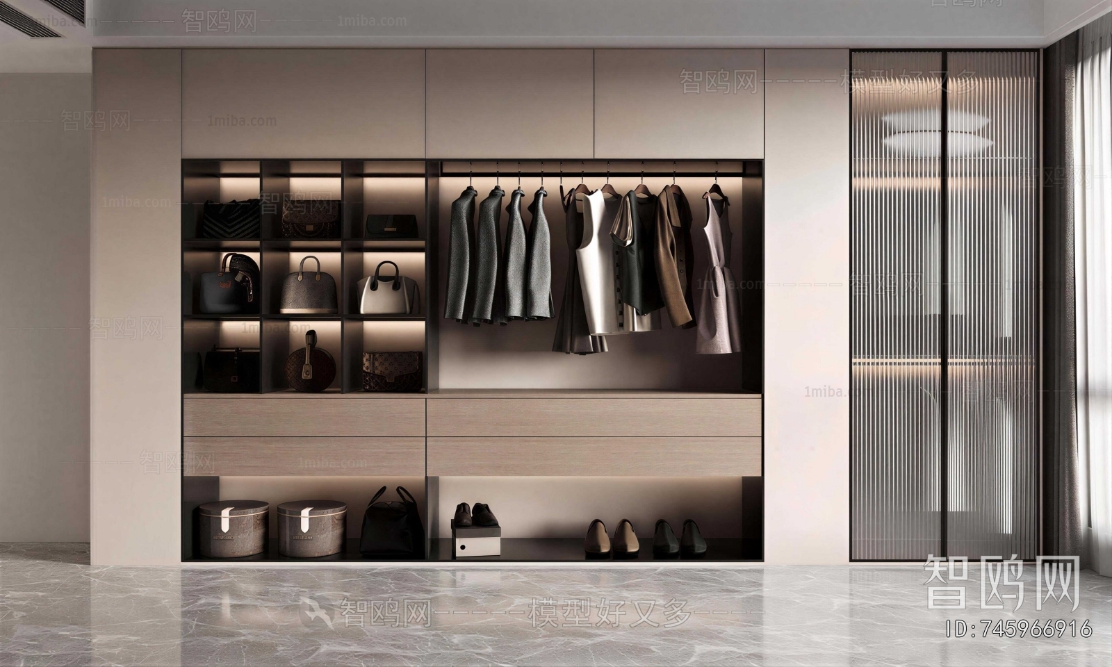 Modern Clothes Storage Area