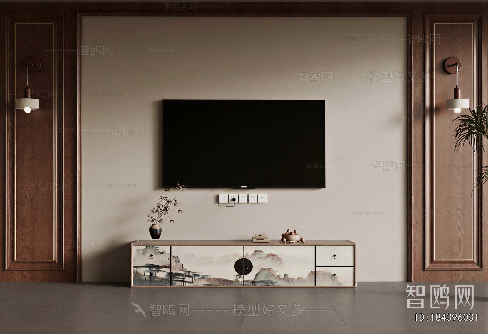 New Chinese Style TV Cabinet