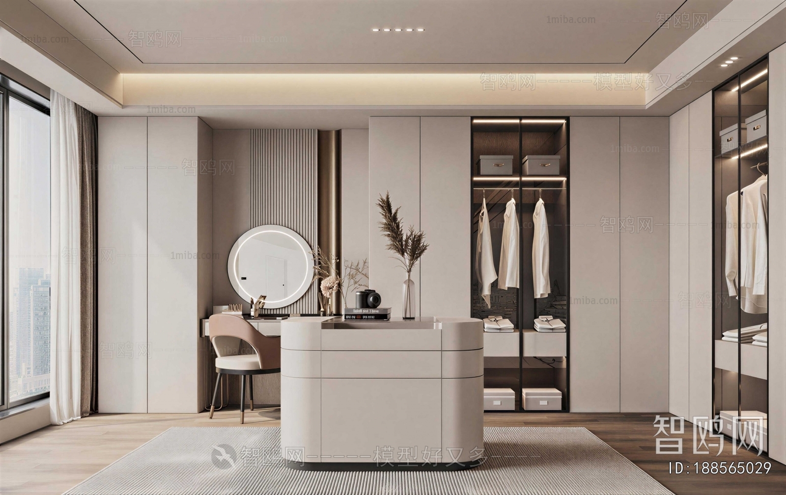 Modern Clothes Storage Area