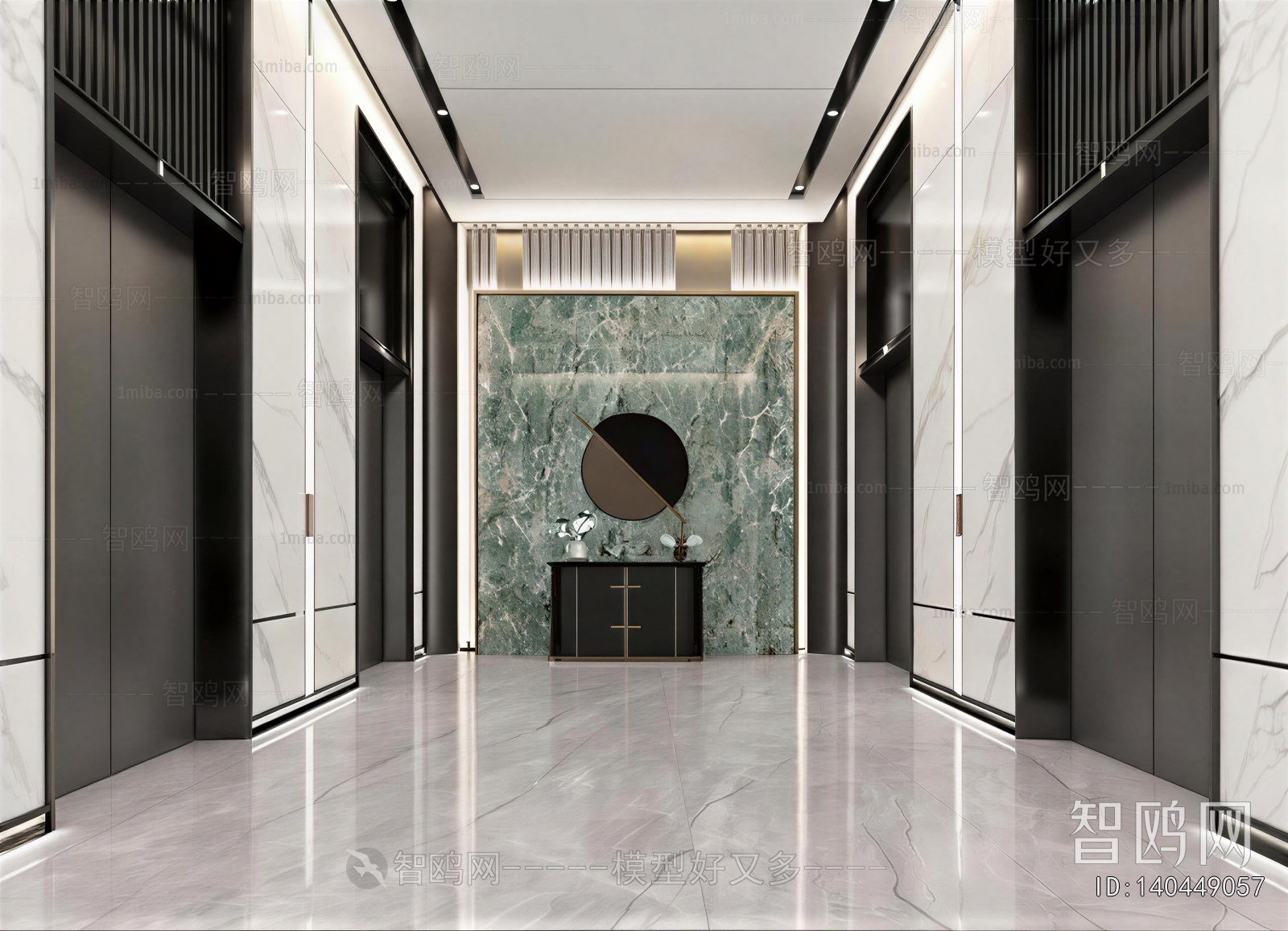 Modern Office Elevator Hall