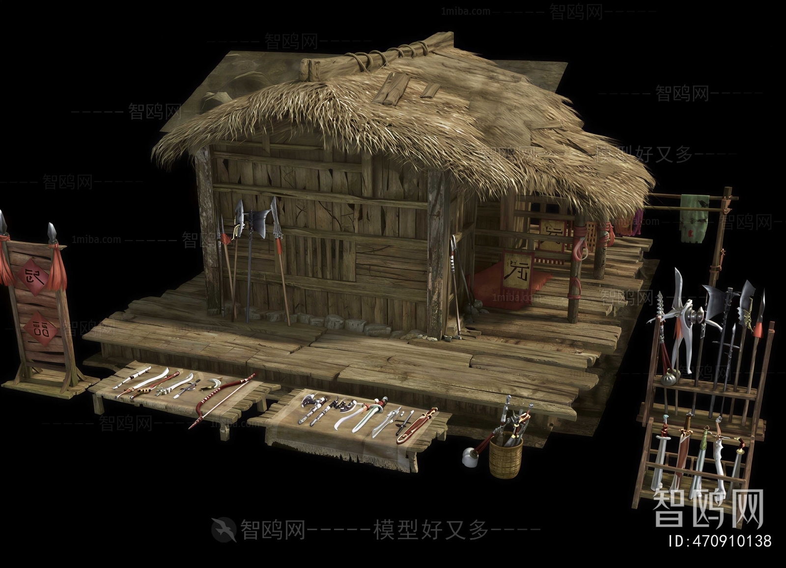 New Chinese Style Ancient Architectural Buildings