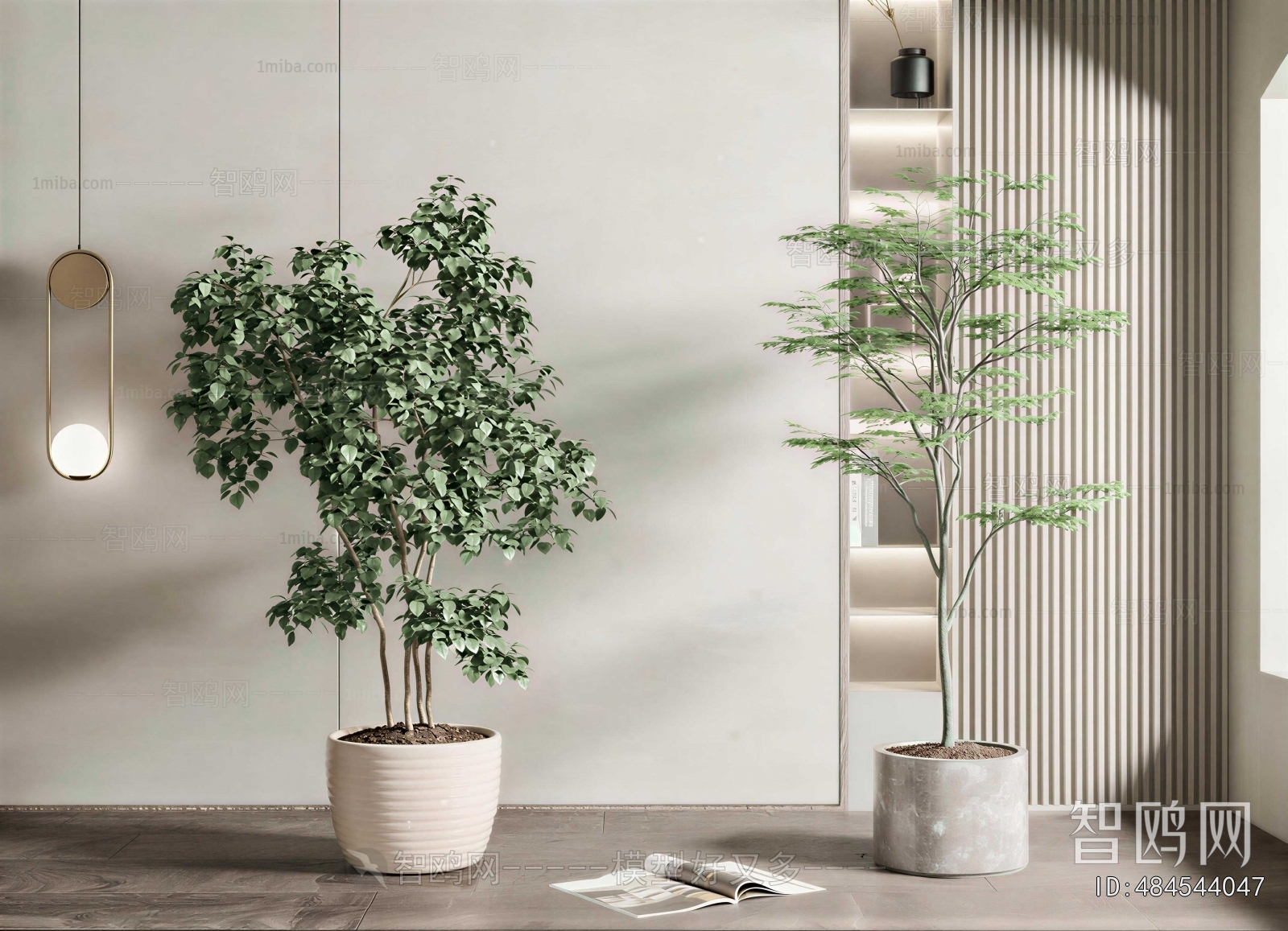 Modern Ground Green Plant Potted Plants