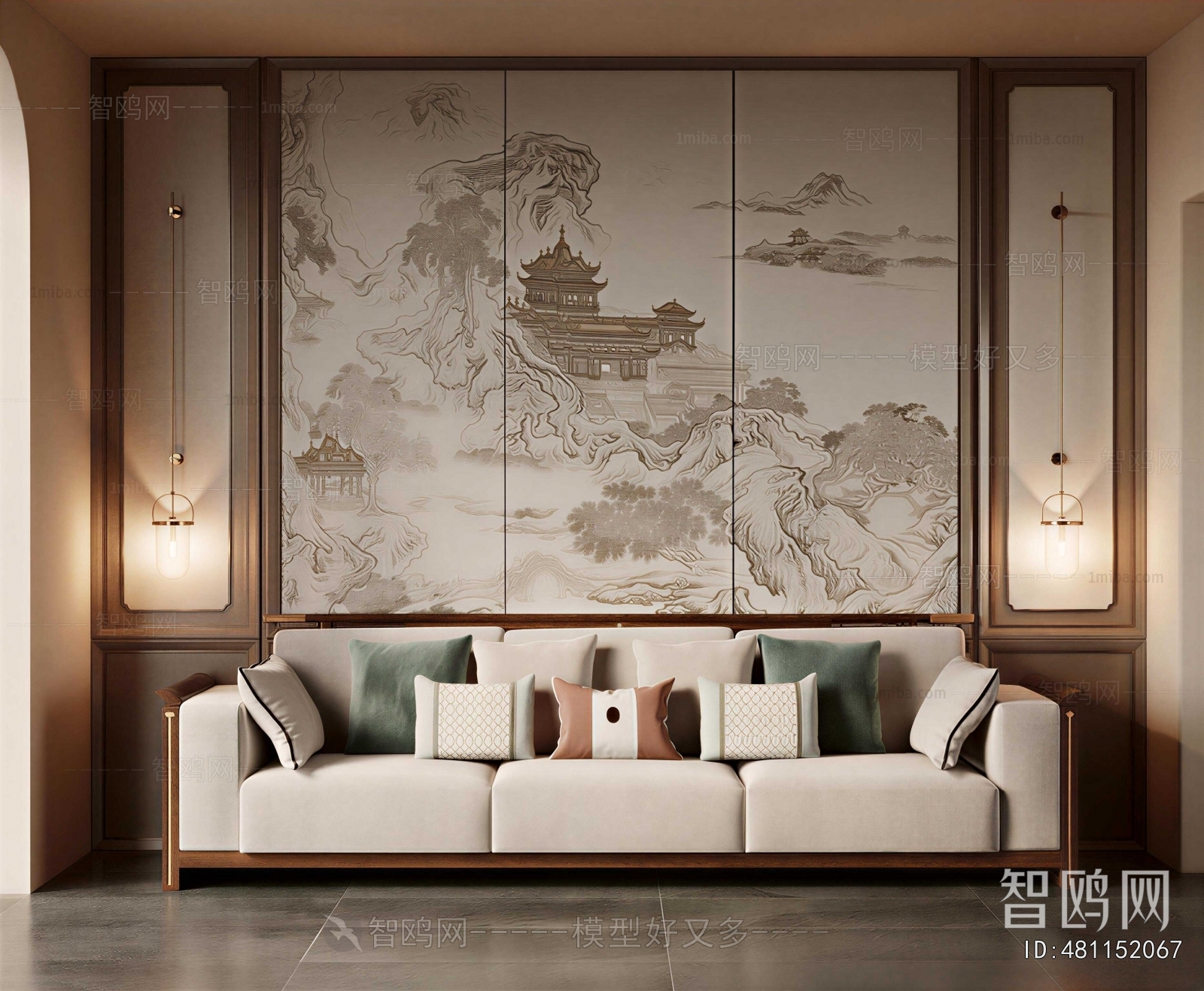 New Chinese Style A Living Room