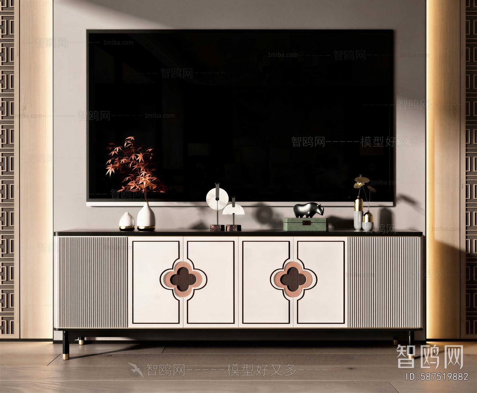 New Chinese Style TV Cabinet